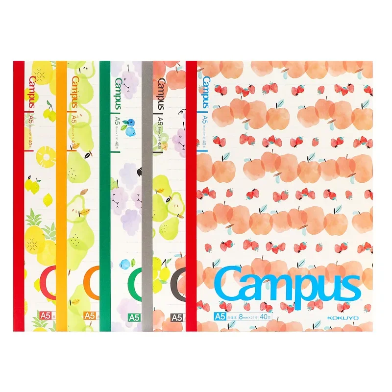 

1pcs KOKUYO Cute Notebook A5 B5 Campus 8mm Horizontal Line Book Soft Surface Copy Wireless Binding Student Learning Notepad