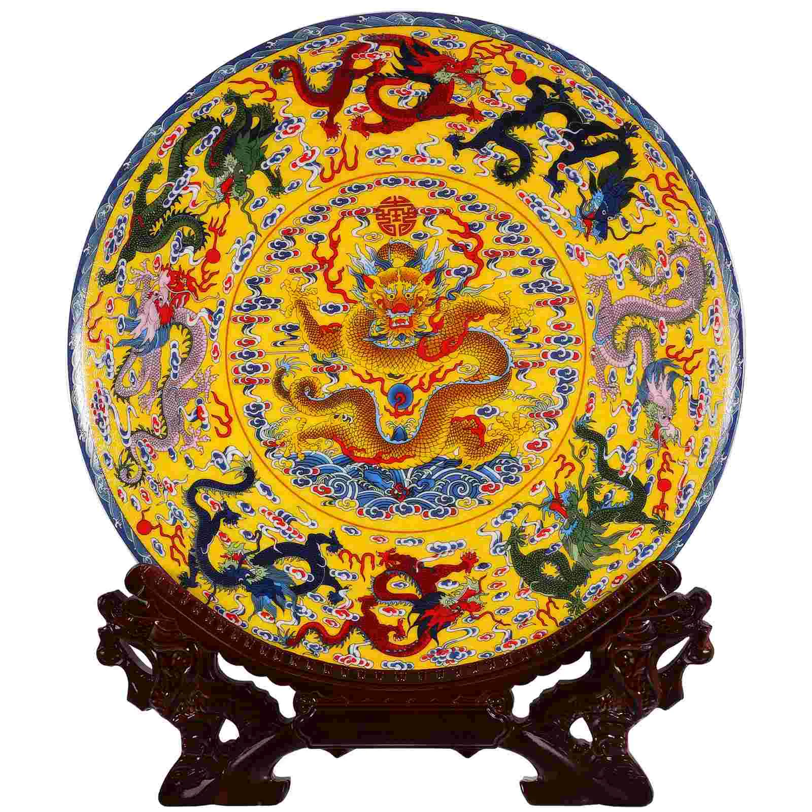 

Home Decor Food Dish Decorate Decorative Ceramic Plate With Stand Ornament Abs Plates Creative Office