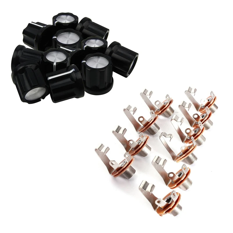 

10 шт. моно-входной разъем для гитары, бас 6,35 мм, оранжевый и 12x0 градусов