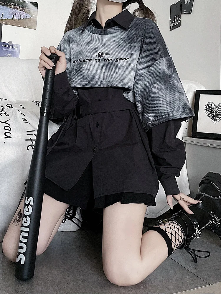 

harajuku loose tops women sweatshirts gothic loose streetwear hoodies kawaii hoodie and shirts fashion clothes