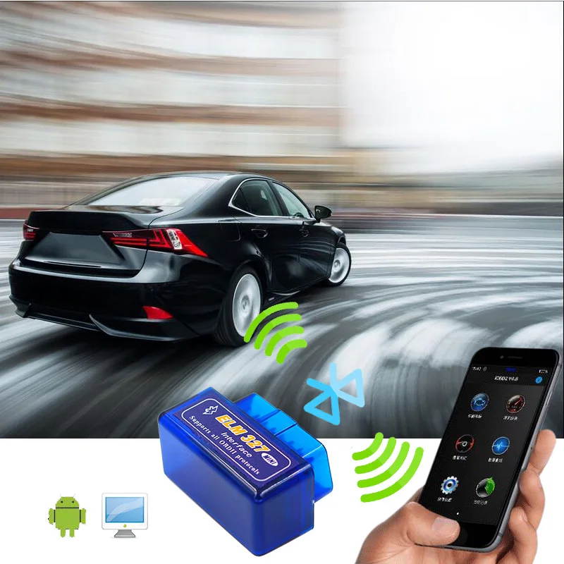 Bluetooth ELM327 последняя версия V2.1 V1.5 Автомобильный сканер OBD считыватель кодов