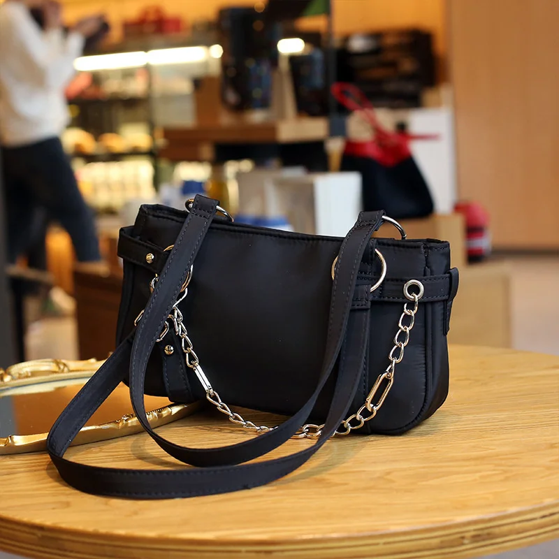 Handbag For Women 2023 New Fashion Nylon Bag Canvas Bag, Versatile Chain One Shoulder Handbag Motorcycle Bag Designer Clutch