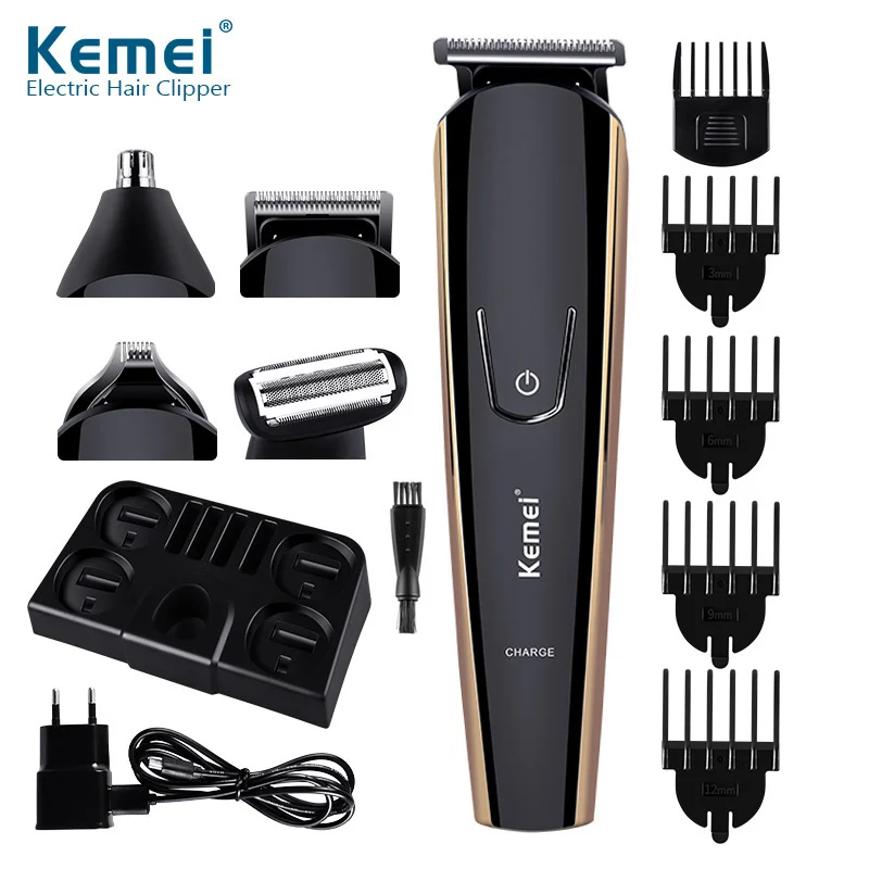 

Kemei 8in1 Multifunctional Electric Hair Clipper Cordless Professional Hair Trimmer Low Noise High Quality Rechargeable Haircut