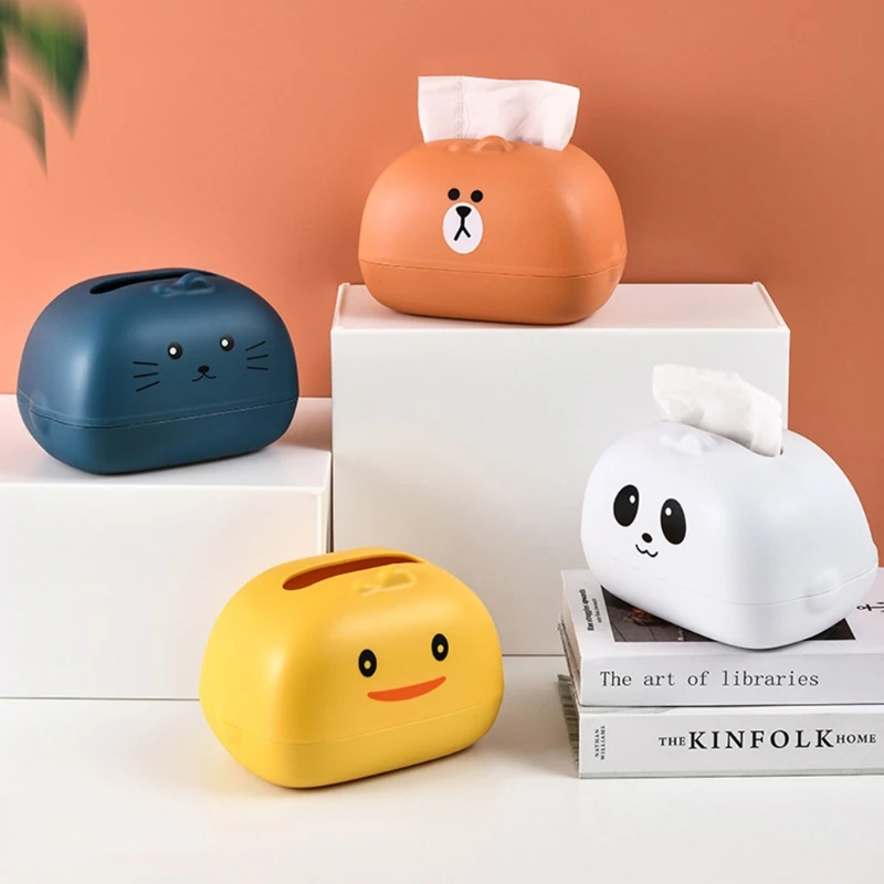 

Cartoon Tissue Box Mobile Phone Holder Napkin Box Two-in-one Tissue Storage Box for Bathroom,Kitchen,Bedroom Accessories Tools