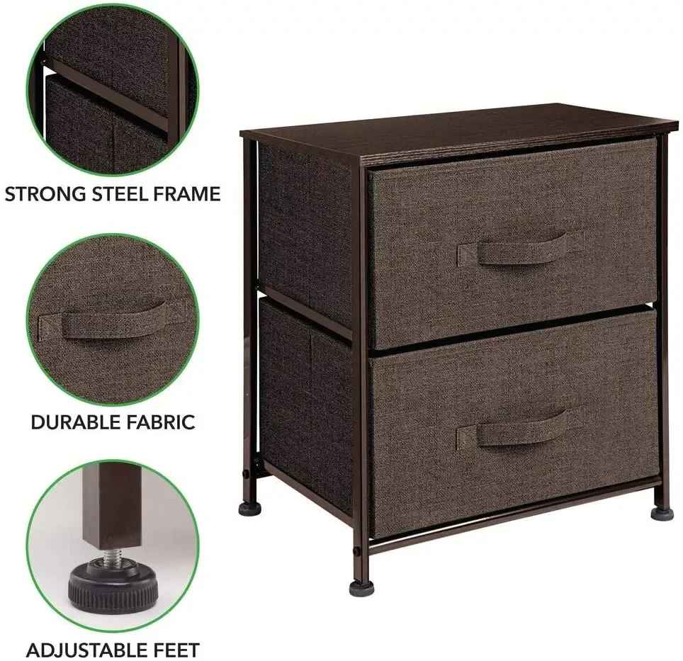 

Modern 2 Drawers Bedside Dresser Jewelry Box Makeup Storage Box Cabinet Container Drawer Organizer for Home Bedroom Furniture