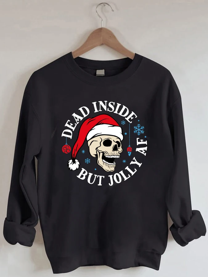 

Christmas Skull Print Casual Crewneck Sweatshirt