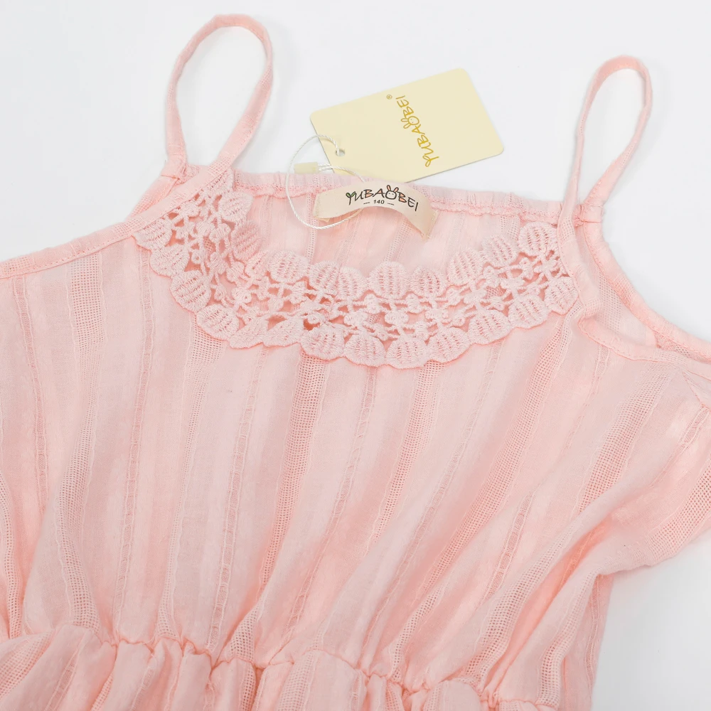 Летние Детские платья для девочек милое пляжное платье принцессы элегантный