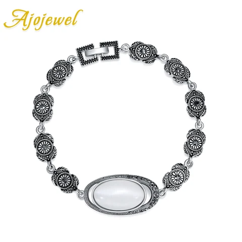 Ajojewel черный браслет со стразами и розами, винтажные украшения для женщин, высокое качество, хороший подарок, новинка 2023 года