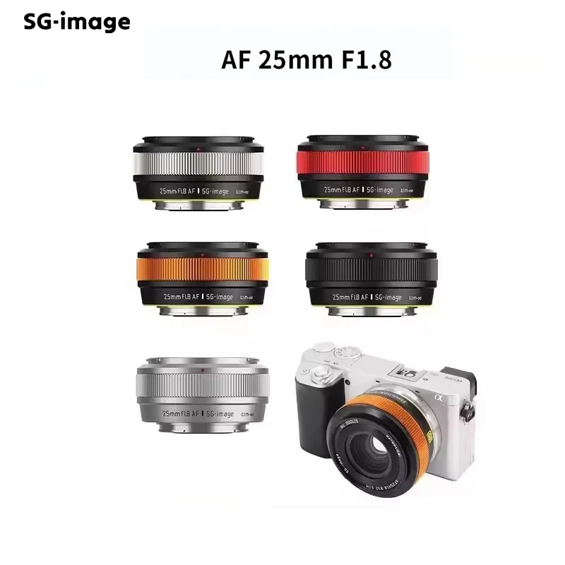 Фото Объектив SG Image 25mm F1.8 AF APS-C с автофокусом и большой апертурой для портретной съемки, с бесшумным мотором STM, для Sony E ZVE10 A7, Fuji X, Nikon Z №1