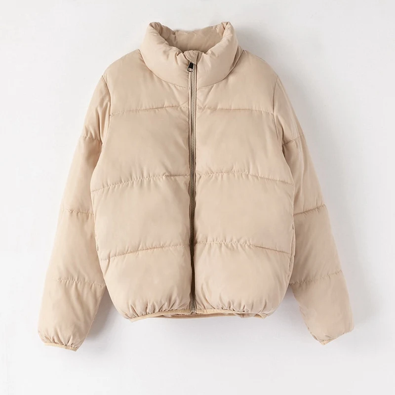 Winter Thicken Warm Parka Bubble Coat Female Padded Puffer Jacket Solid Standard Collar Short Jacket Winter Coat Woman Parkas
