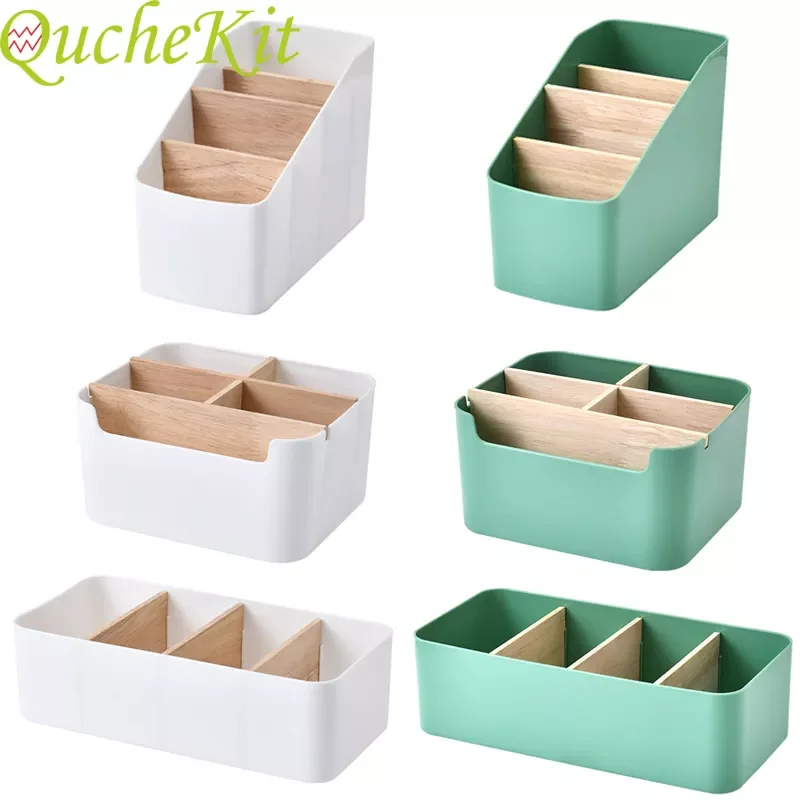 

NEW Green Remote Control Stationery Holder Home Office White Desktop Storage Box Bedroom Makeup Orgainzer Cosmetic Storage Conta