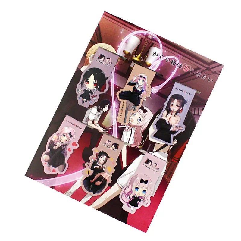 

6pcs KAGUYA-SAMA: LOVE IS WAR Anime Magnetic Bookmark Cartoon Magnet Bookmark Kawaii Gift Bookmarks Office Stationery