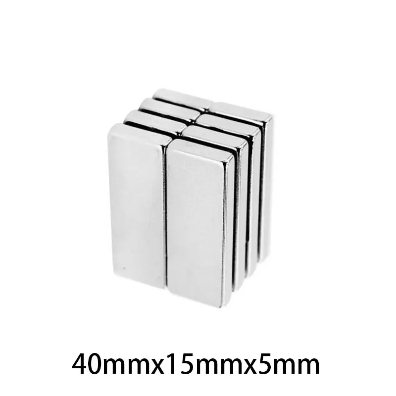 Неодимовый магнит 40x15x5 мм сверхмощный мощный постоянный N35 NdFeB 2 ~ 20 шт.