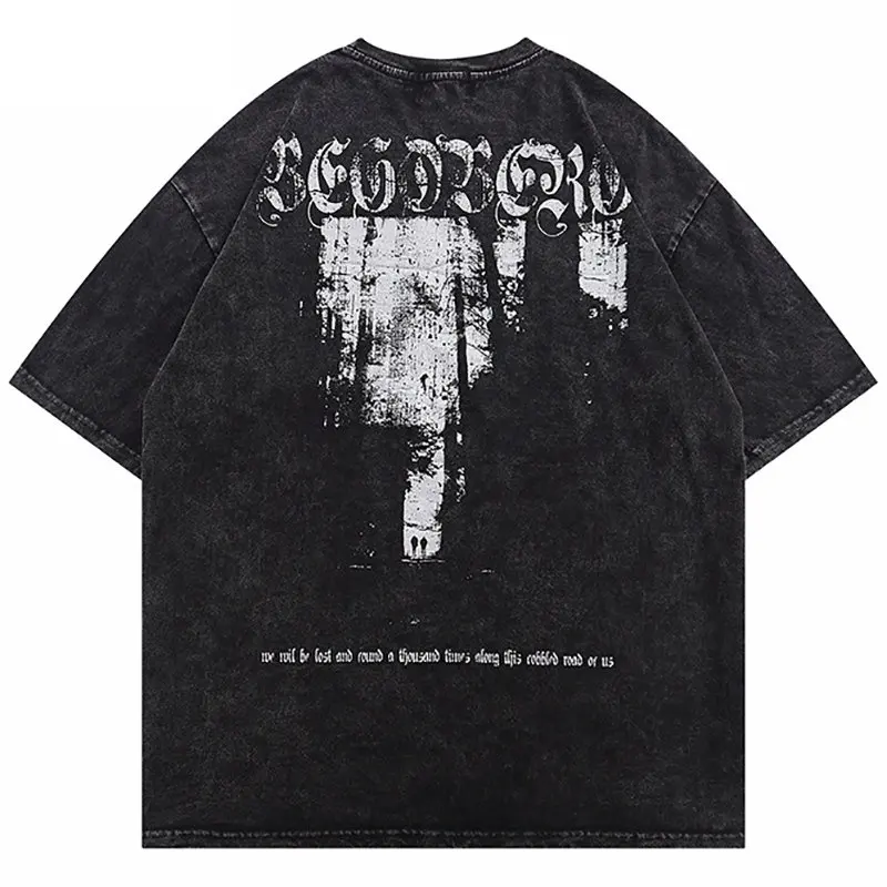 

Hip Hop Streetwear Washed T-Shirt Graphic Printed T Shirt 2022 Men Harajuku Cotton Casual Tshirt Summer Short Sleeve Tops Tees