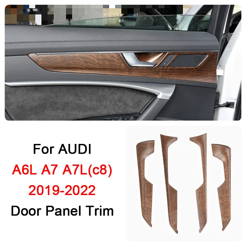 Для Audi A6L A7 A7L c8 2019 2020 2021 2022 детали внутреннего интерьера под дерево центральная