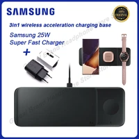 original samsung 3 in 1 fast wireless charger trio pad ep p6300 for galaxy s22 s21 s20 ultra s10 s9 s8 plus note8 9 smart watch