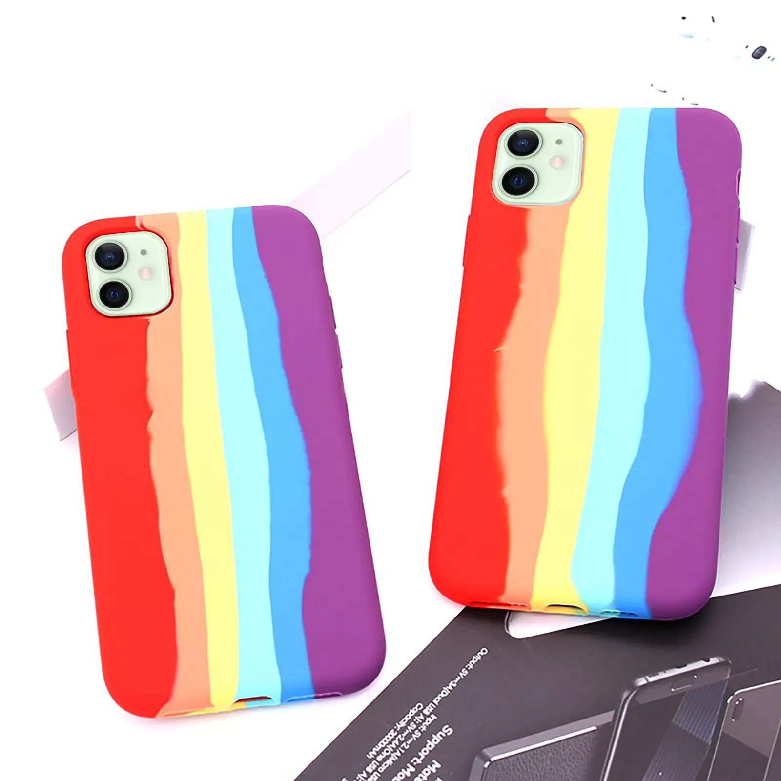 

Rainbow Cover For Iphone 11 Pro Max Soft Silicone For Iphone Xs Max Iphone 7 7plus Iphone 8 Plus Patterned Cover Coque