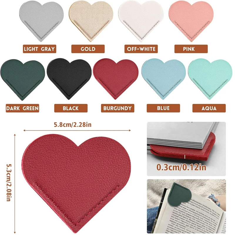 

Кожаные закладки сердечки Zxiixz 6/9 штук