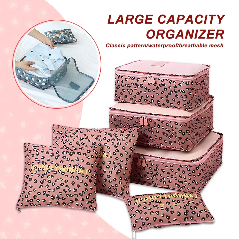 

For Set Packing Storage Portable Travel Travel Underwear Clothes Shoes 6PCS Suitcase For Cubes Organizer Pouch Bag