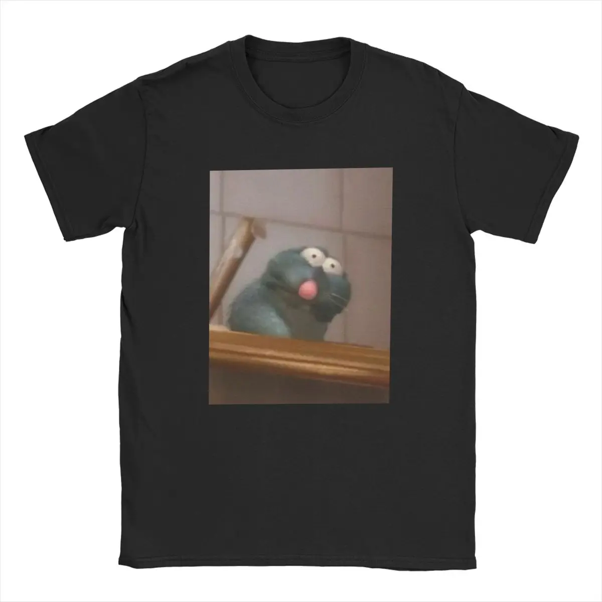 

Ratatouille Remy The Vomiting Rat T-Shirts for Men Disney Pure Cotton Tees Round Collar Short Sleeve T Shirts Graphic Clothes