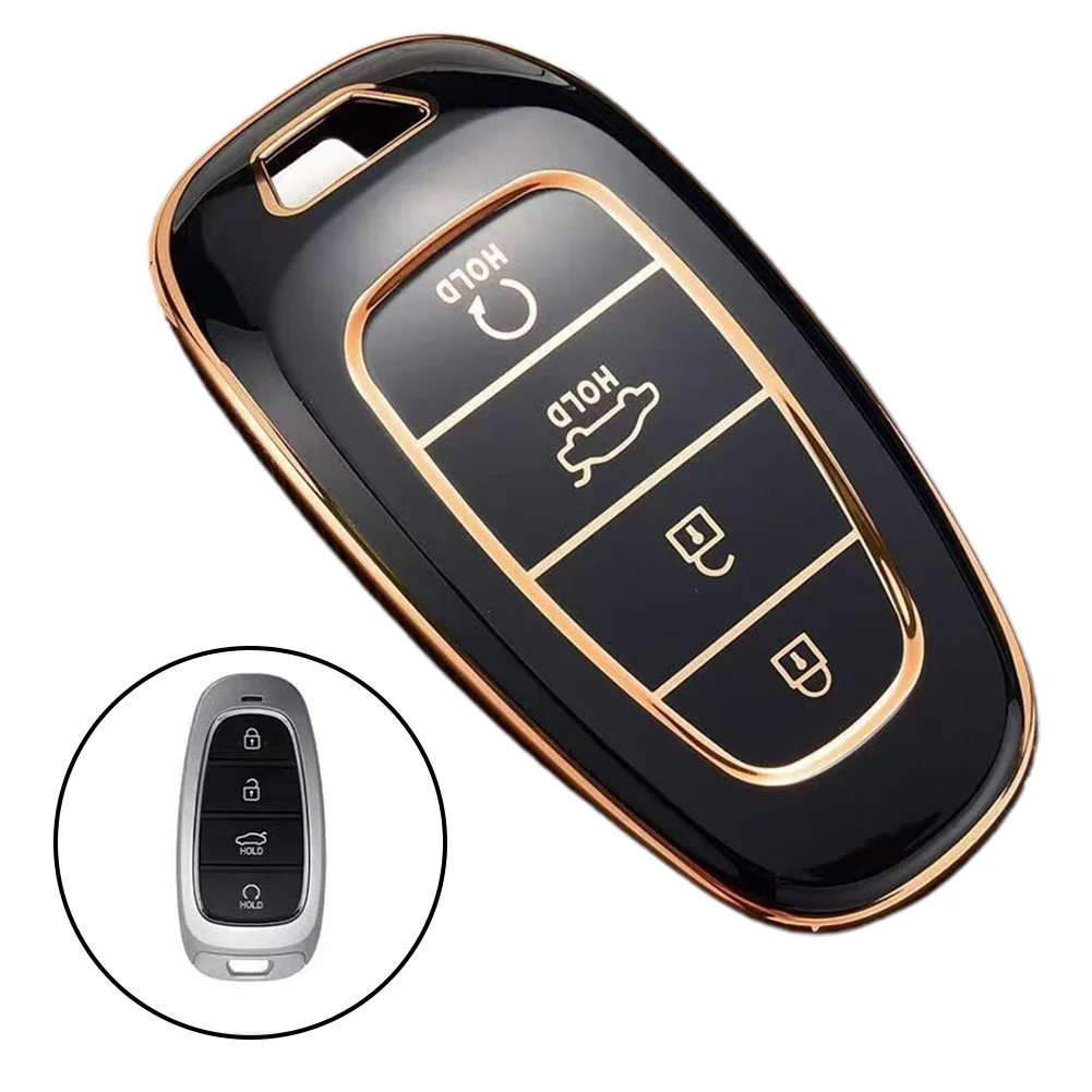 

Practical To Use Durable High Grade High Quality Brand New Remote Key Fob 1PCS 1* Key Case Black Excellent Touch