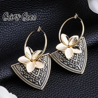cring coco womens flower earrings 2022 hawaiian earing jewelry polynesian hoop earrings for women girls mothers day gift