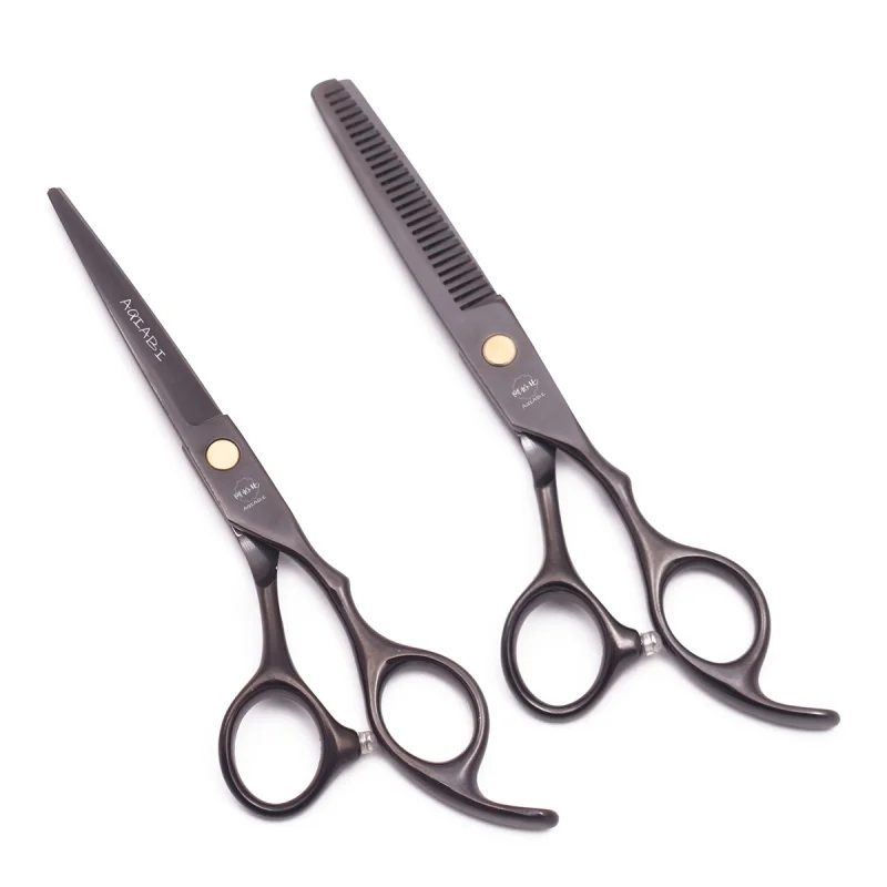 

Профессиональные ножницы для стрижки волос AQIABI, 5,5 дюйма, японские Парикмахерские ножницы 440C, ножницы для стрижки, филировочные ножницы A1005, салонная стрижка