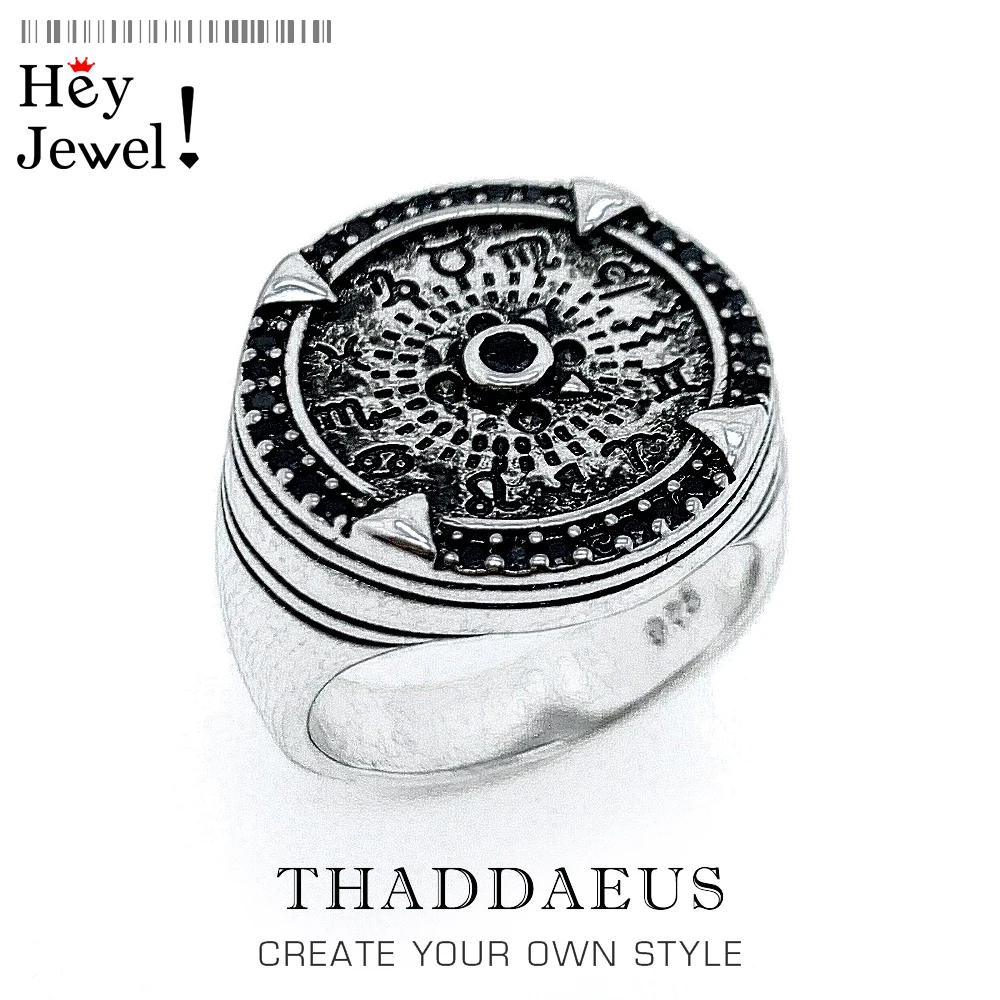 

Elements of Nature Cocktail Ring in 925 Sterling Silver,Vintage Gift for Men,Europe Sign of Strength 2021 Winter Fine Jewelry