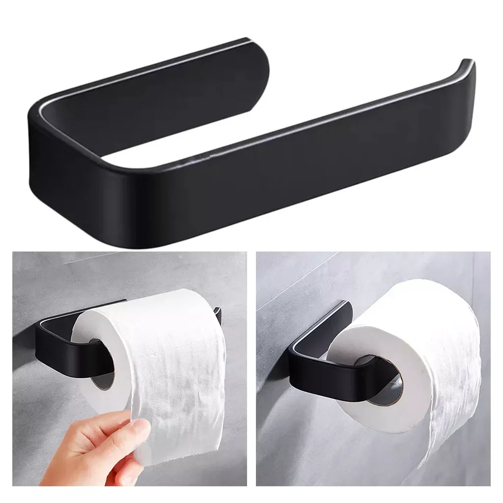 

Acrylic Toilet Paper Holder Tissue Rack Wall Mounted Bathroom Roll Holder Paper Tissue Rack Hook Kitchen Hanger Punch-free