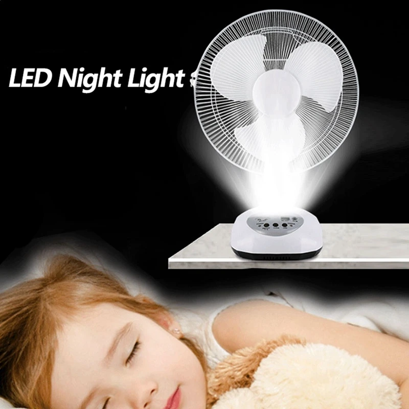 Портативный перезаряжаемый вентилятор на солнечной батарее 12 дюймов