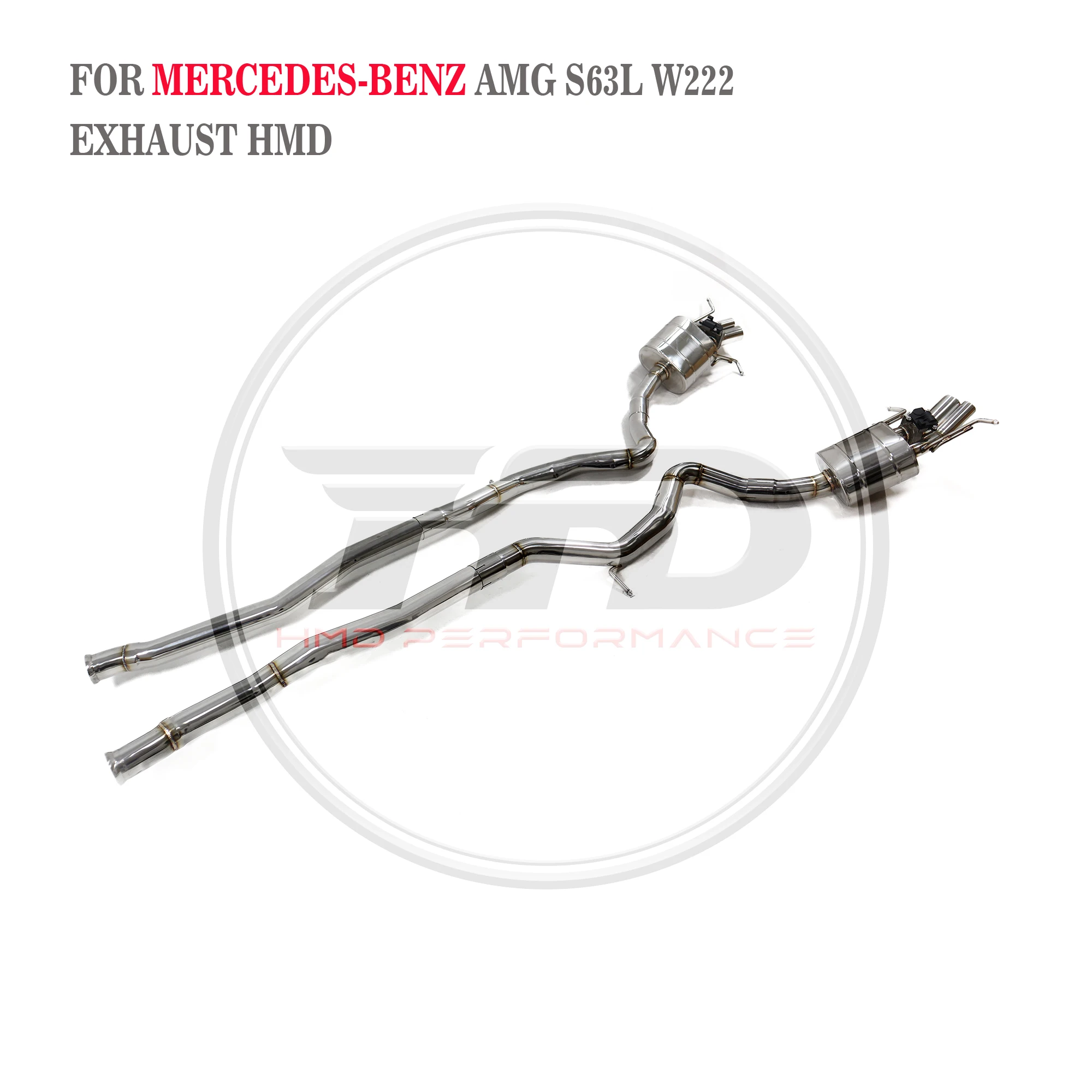 

HMD Stainless Steel Exhaust System Performance Catback for Mercedes Benz S63, W222, 5.5TAuto Accesorios Electronic Valve Muffler