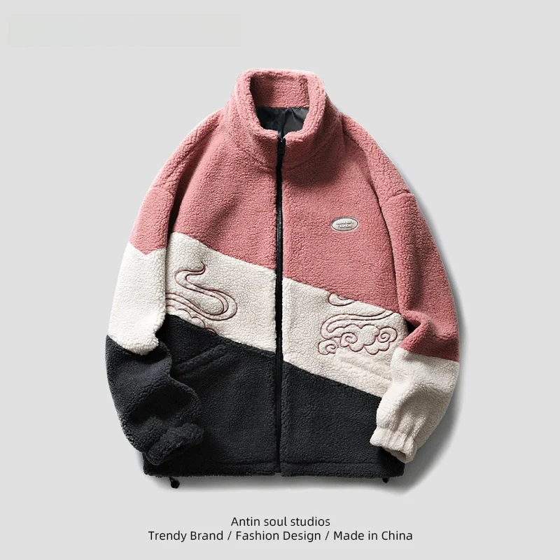 Верхняя одежда из берберского флиса мужское осенне-зимнее утолщенное пальто на