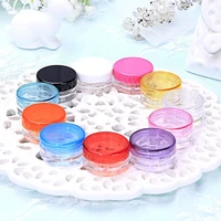 20pcs cosmetic sifter jars pot box nail art cosmetic bead storage makeup cream plastic container round refillable bottles