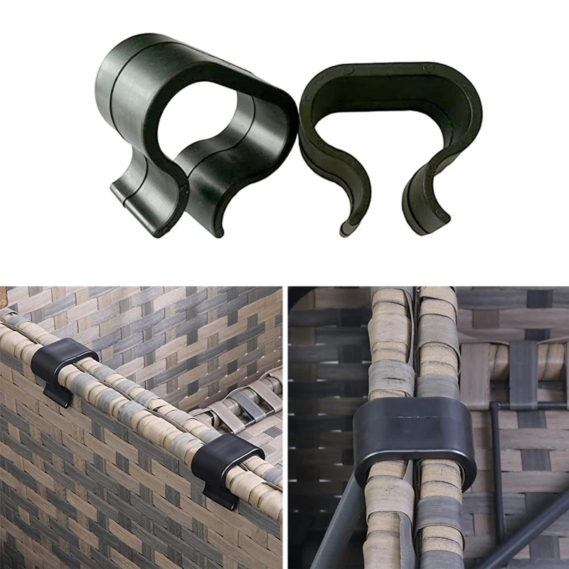 

10 Pcs Home Rattan Furniture Clips Wicker Chair Fasteners Patio Sofa Clamps for Connect The Sectional or Module Durable