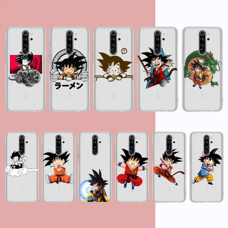 

BANDAI Dragon Ball Kid Goku Phone Case for Samsung A51 A52 A71 A12 for Redmi 7 9 9A for Huawei Honor8X 10i Clear Case