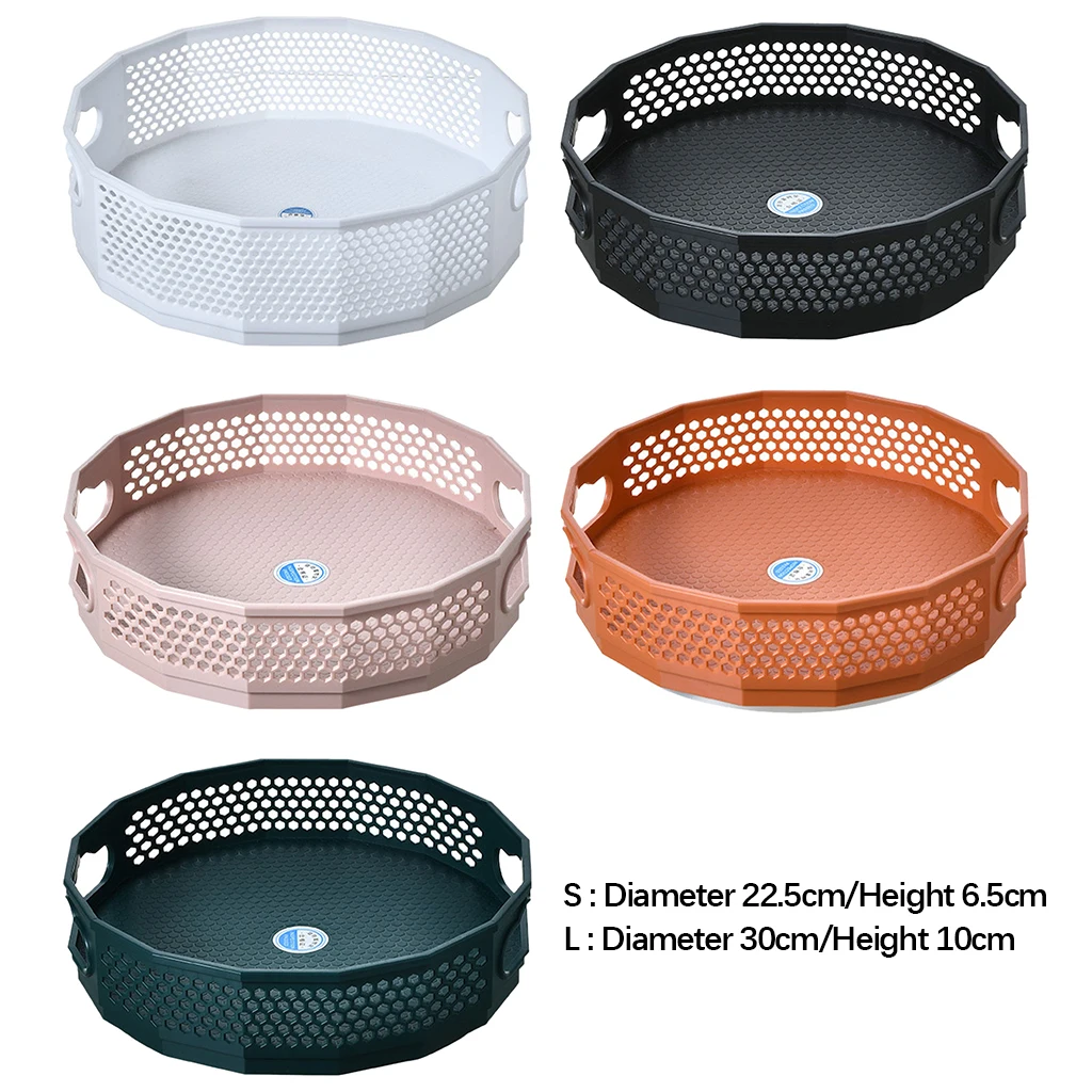 

360 Turntable Spice Rack Round Seasoning Jar Holder Kitchen Storage Tray Countertop Fruit Food Cosmetic Organizer