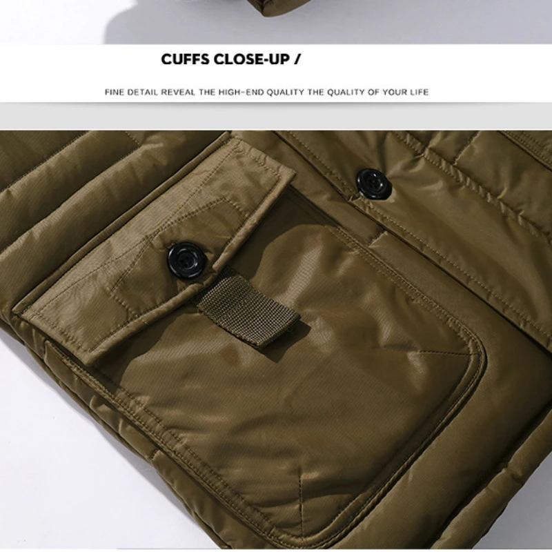 Winter Men's Cotton Parkas Large Size Jackets Raccoon Fur Collar Hooded Casual Plus Down Thickened Multi-color Fashion Warm