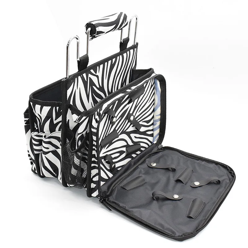 

Multifunctional Hairdressing Zebra Bag for Stylist Salon Hair Tools Bag Travel Carry Duffle Organizer Hand Shouder Bag