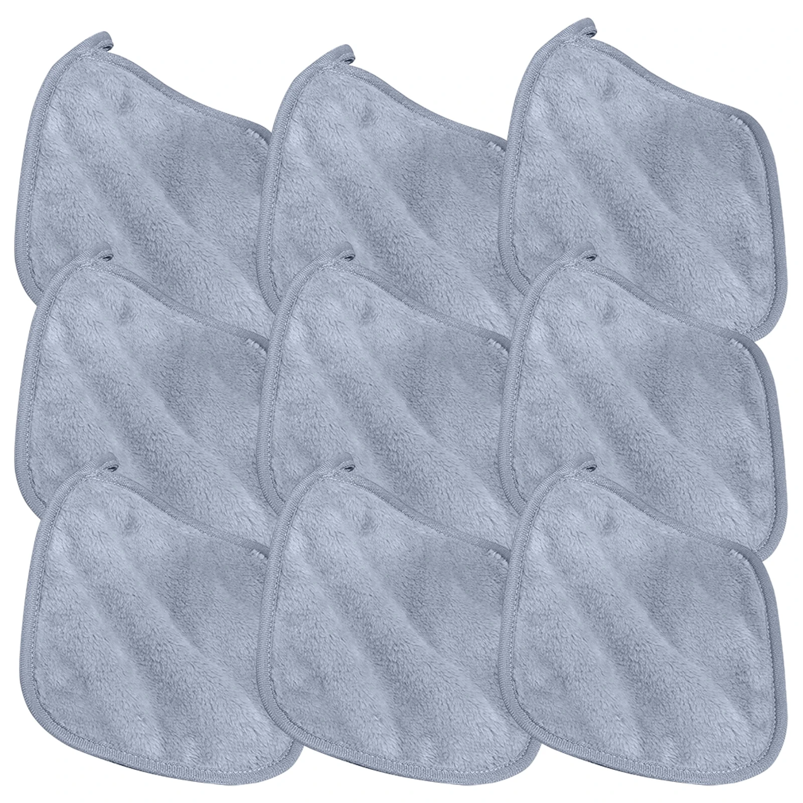 

9pcs Home Travel Makeup Remover Cloth All Skin Reusable Pads Washable Towels Polyester Portable Absorbent Men Women Hanging Hole