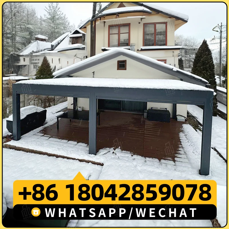 Водонепроницаемая беседка с электроприводом 4x3 наружная тент садовый навес