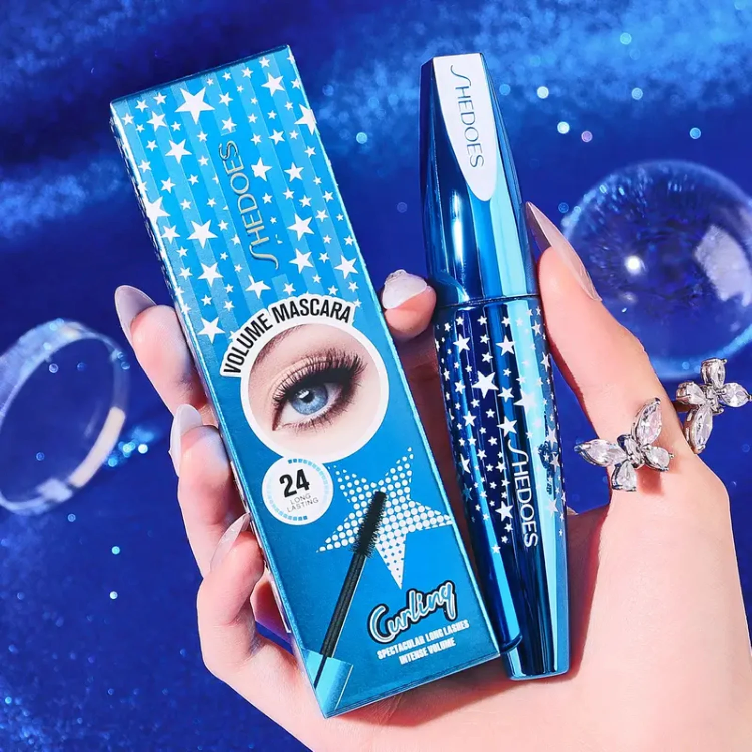Тушь Blue Starry 4D для густых стойких и макияжа Big Eyes Sheglam Envio gratis todo Коричневая тушь