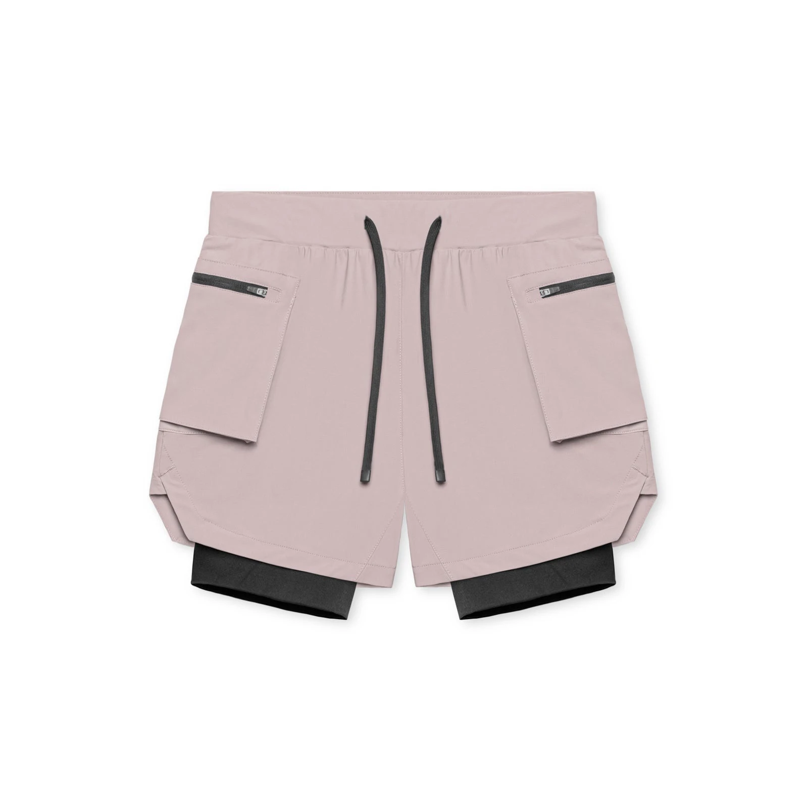 Мужские модные дышащие двухслойные спортивные шорты быстросохнущие для