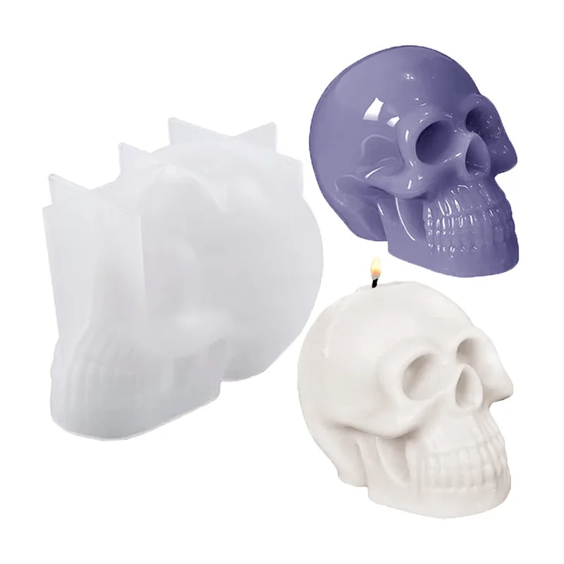 

DIY Crystal Epoxy Resin Mould Skull Candle mold Ornament Decorative Silicone Mould