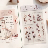 diy good viscosity pet material diary decoration decorative label scrapbook stickers flower sticker stationery decal
