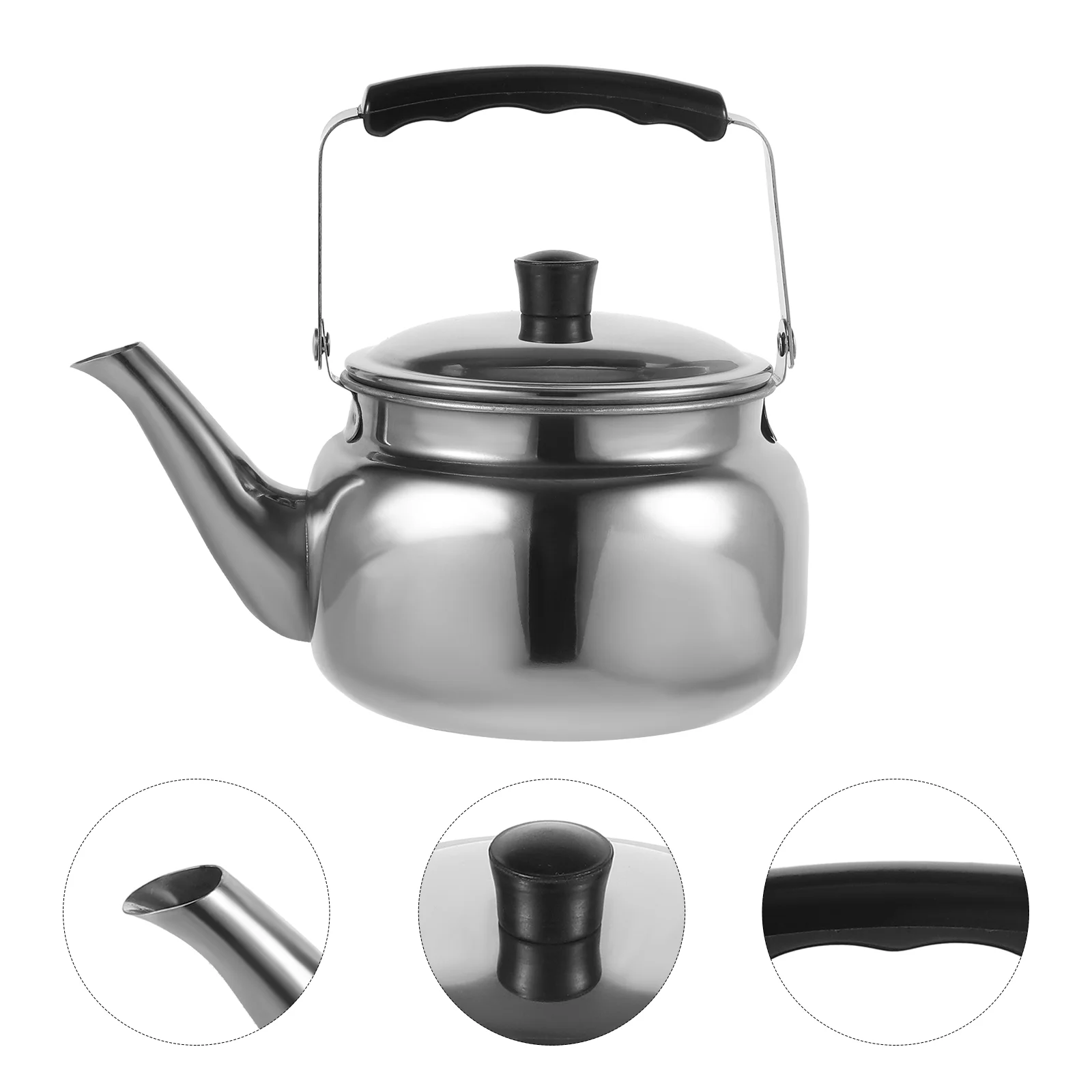 

Pot Heating Water Home Teakettle Espresso Ground Coffee Stainless Steel Household Flat Prcatical