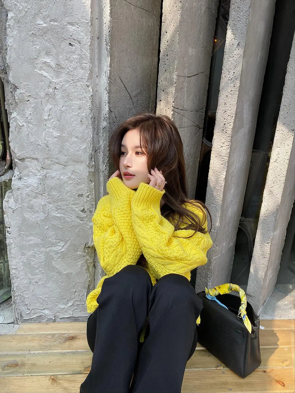 

Женский трикотажный свитер с длинным рукавом, тонкий свитер с длинным рукавом