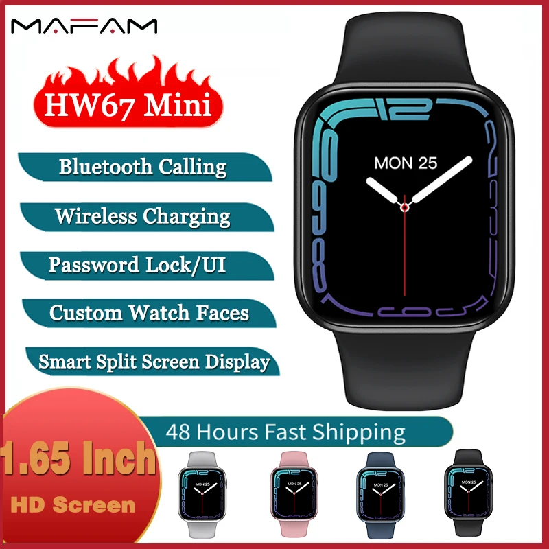 Новинка, Смарт-часы HW67 mini с Bluetooth, Смарт-часы для мужчин, Смарт-часы с пульсометром, Женский монитор, новинка, фитнес-браслет для iwo xm