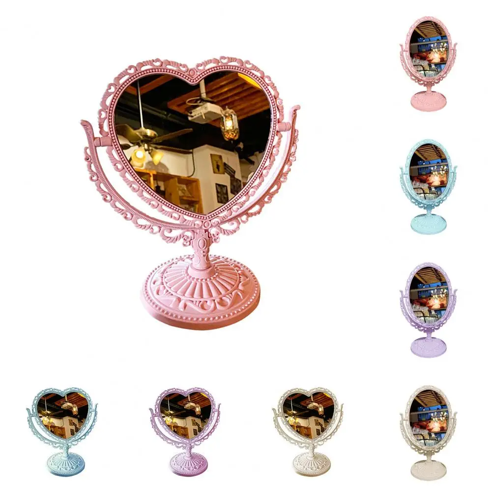 Зеркала для макияжа зеркало в форме сердца двухстороннее ручное косметическое