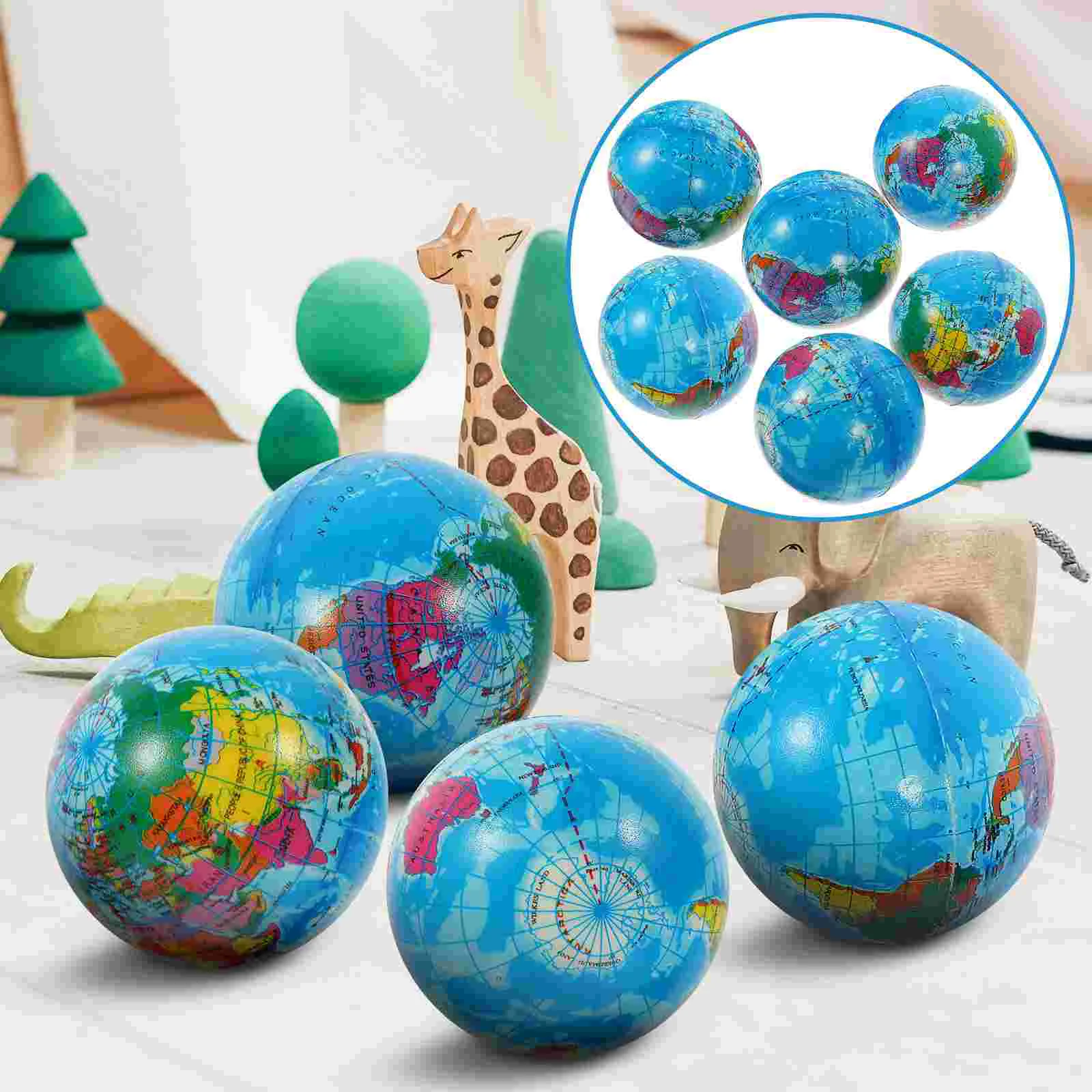 

6Pcs Kids Foaming Earth Balls Lovely Fidget for Adults Kids Decorate Playing