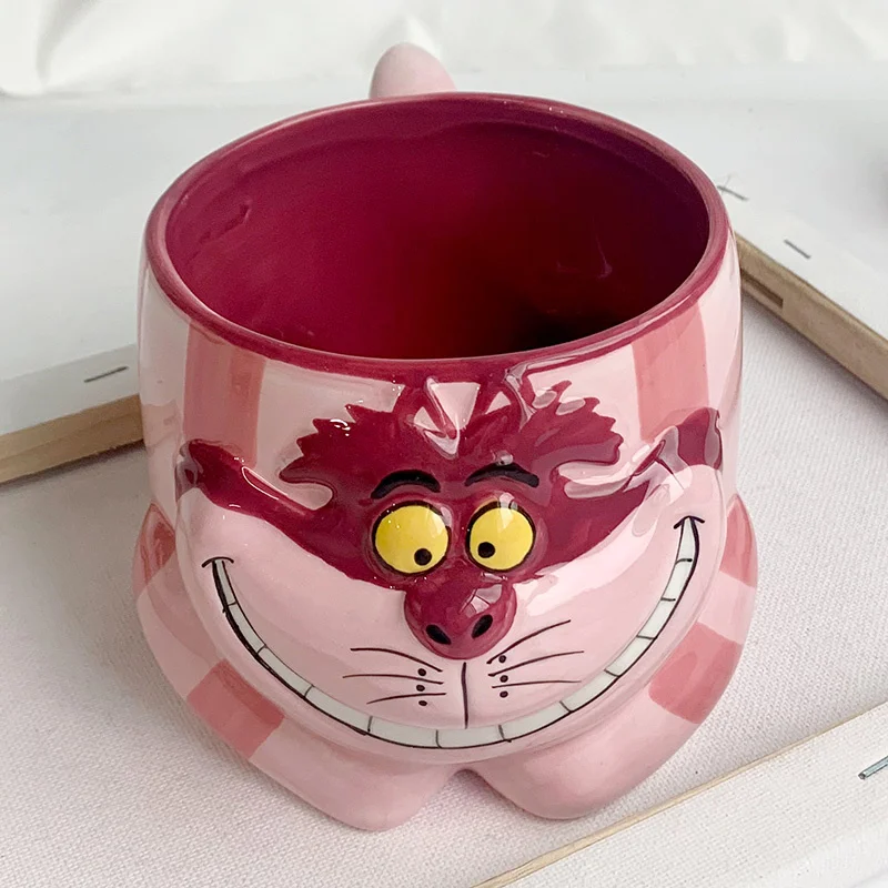 

Ceramic Mug Anime Alice in Wonderland Cheshire Cat Action Figure Toys Lovely Cat Mug Cup Creative Gifts For Kids Girls